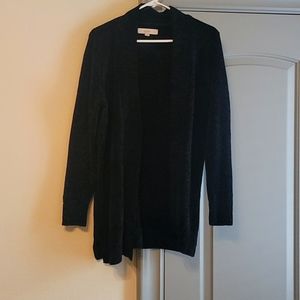 Loft, Black, Chenille Cardigan